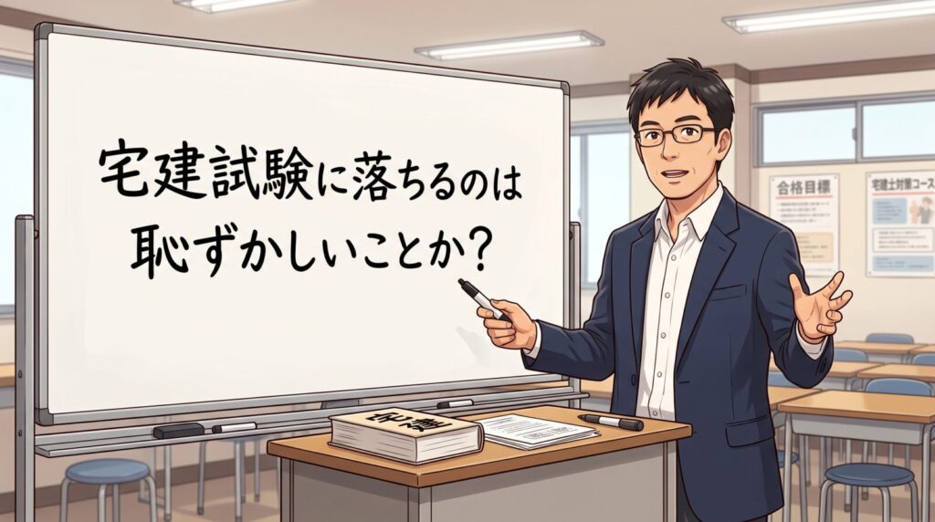 宅建試験に落ちるのは恥ずかしいこと?何度も落ちる人に共通する原因と対策を紹介するよ